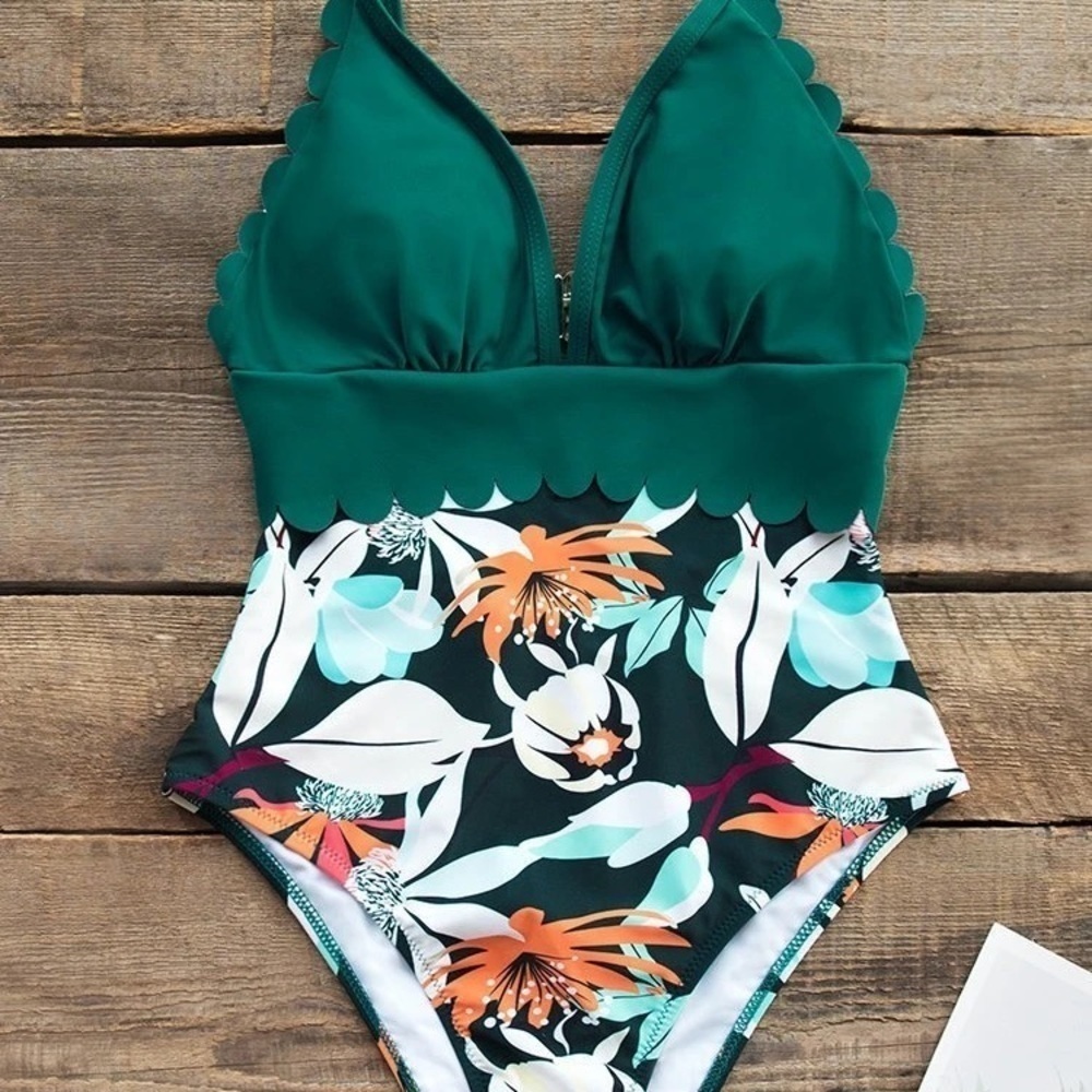 Cupshe Floral One Piece Swimsuit